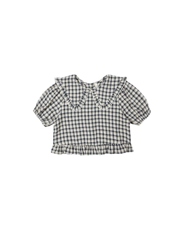 Navy Check Prairie Blouse