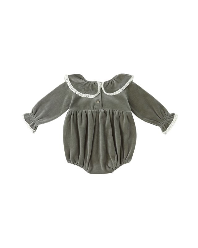 Forest Velour Romper