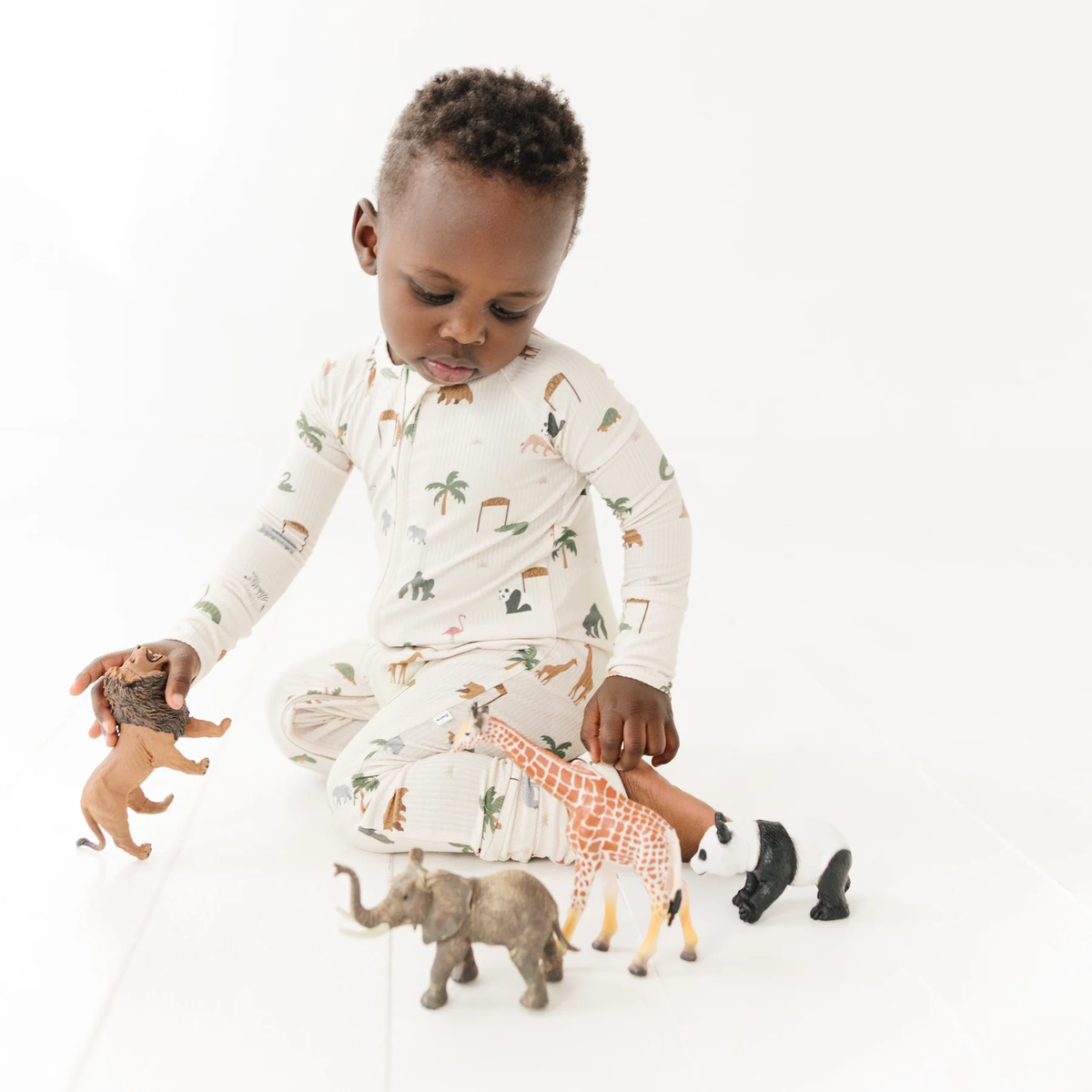 Zoo Day Bamboo Zip Romper