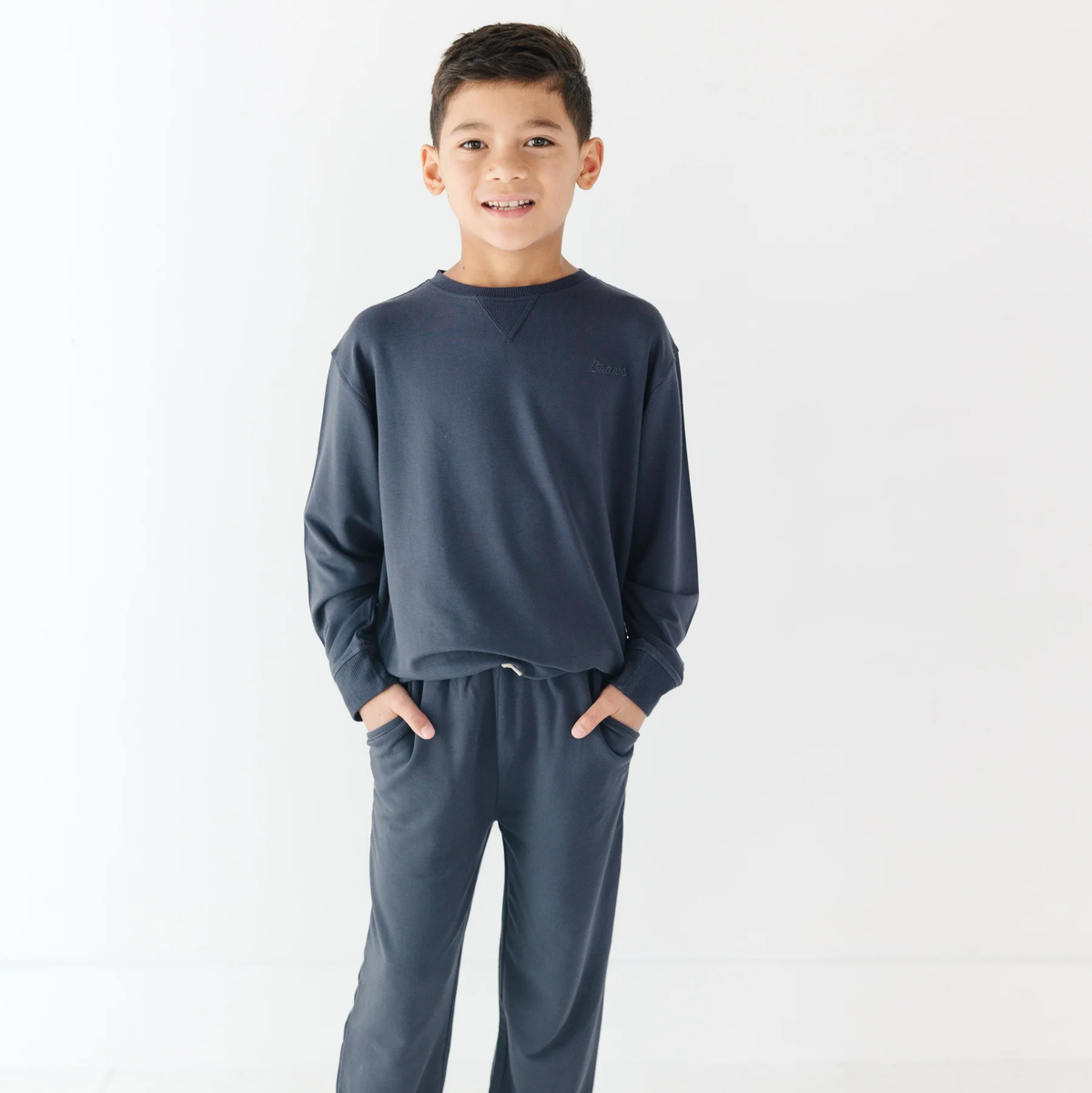 Dark Navy Brave Bamboo Terry Pullover
