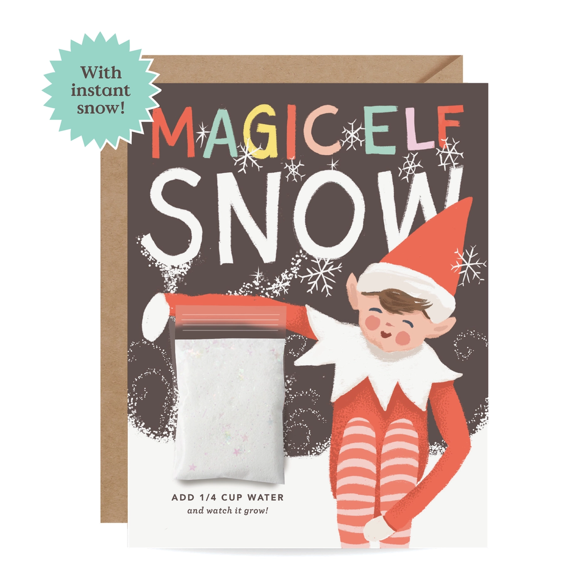 Magic Elf Instant Snow Greeting Card