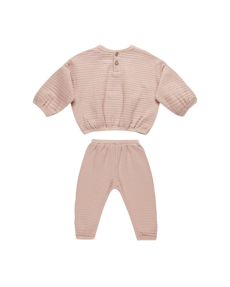 Blush Textured Sweat Set