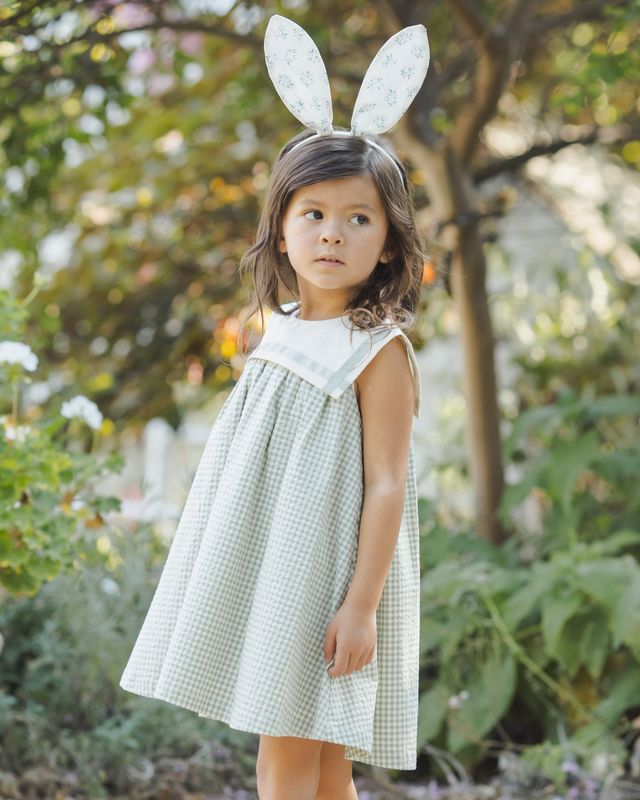 Eucalyptus Check Daisy Dress