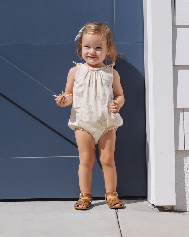 Sailor Bows Shoulder Tie Romper