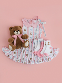 Teddy Bow Crew Socks