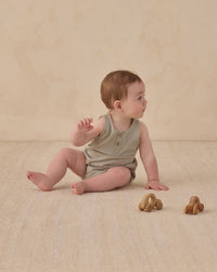 Sage Sleeveless Bubble Romper