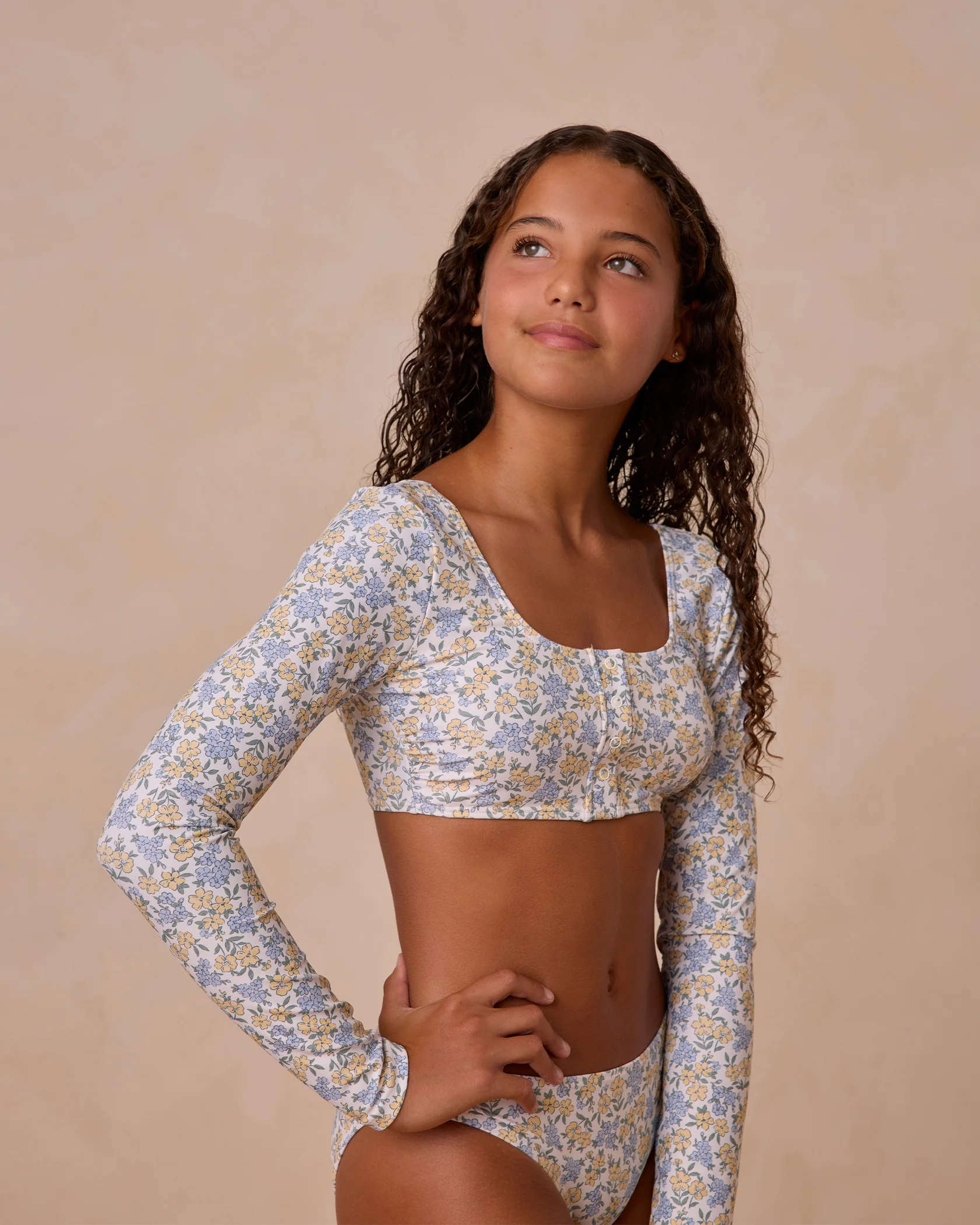 Bloom Rashguard Bikini Set