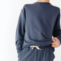 Dark Navy Brave Bamboo Terry Pullover