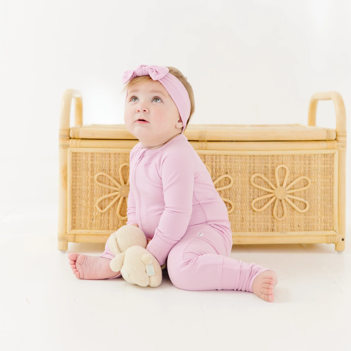 Lilac Mist Bamboo Zip Romper