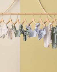 Periwinkle Stripe Moxie One-Piece