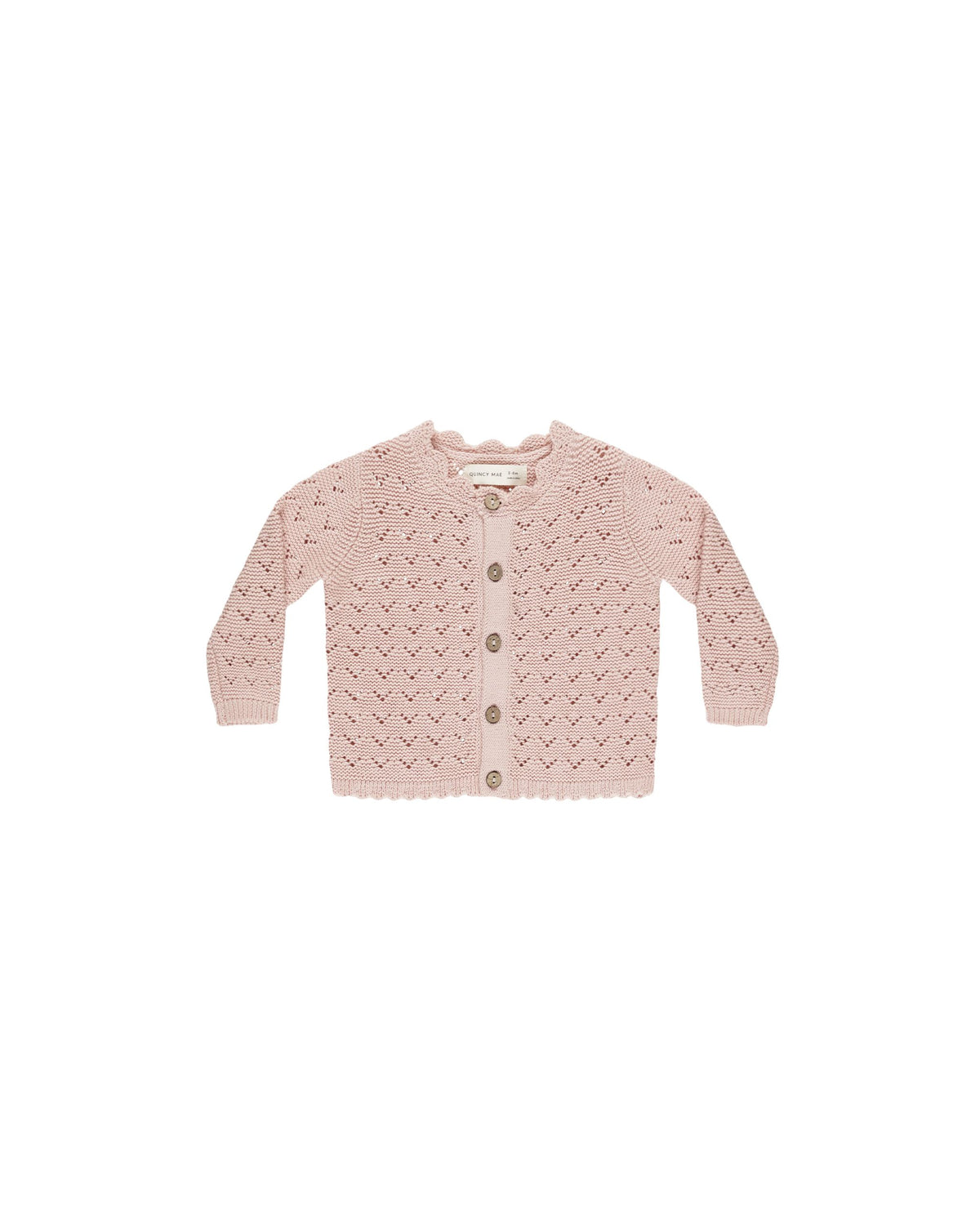 Bubblegum Scalloped Cardigan