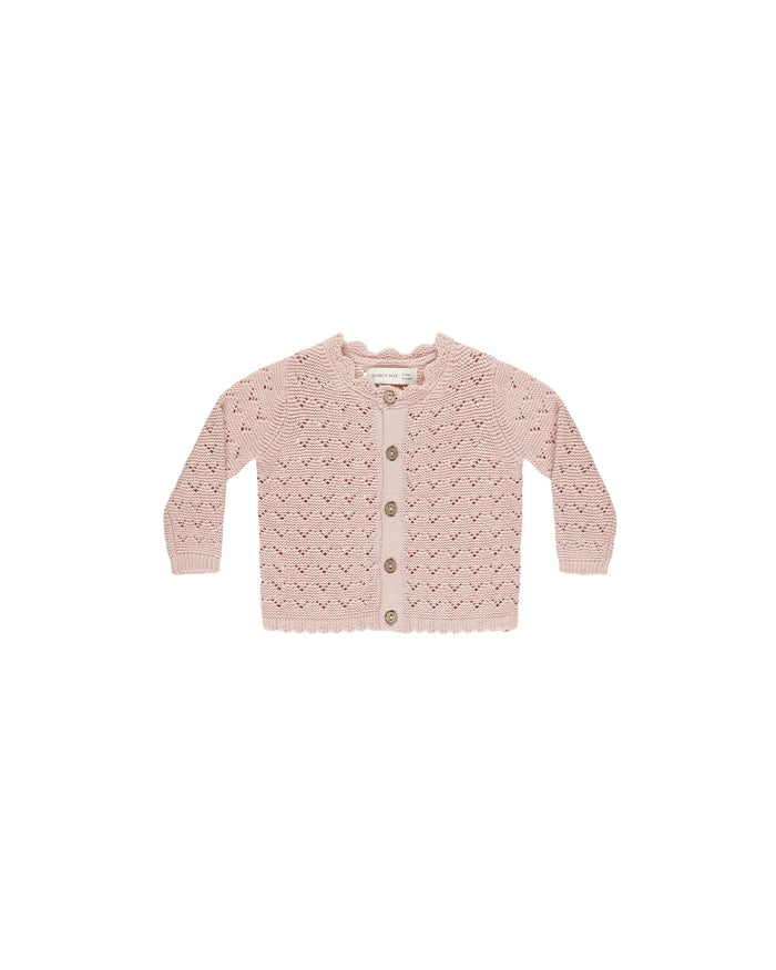 Bubblegum Scalloped Cardigan