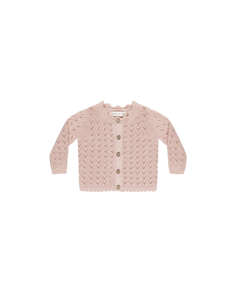 Bubblegum Scalloped Cardigan