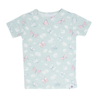 Mint Butterfly Daisy Summer Pajama Set