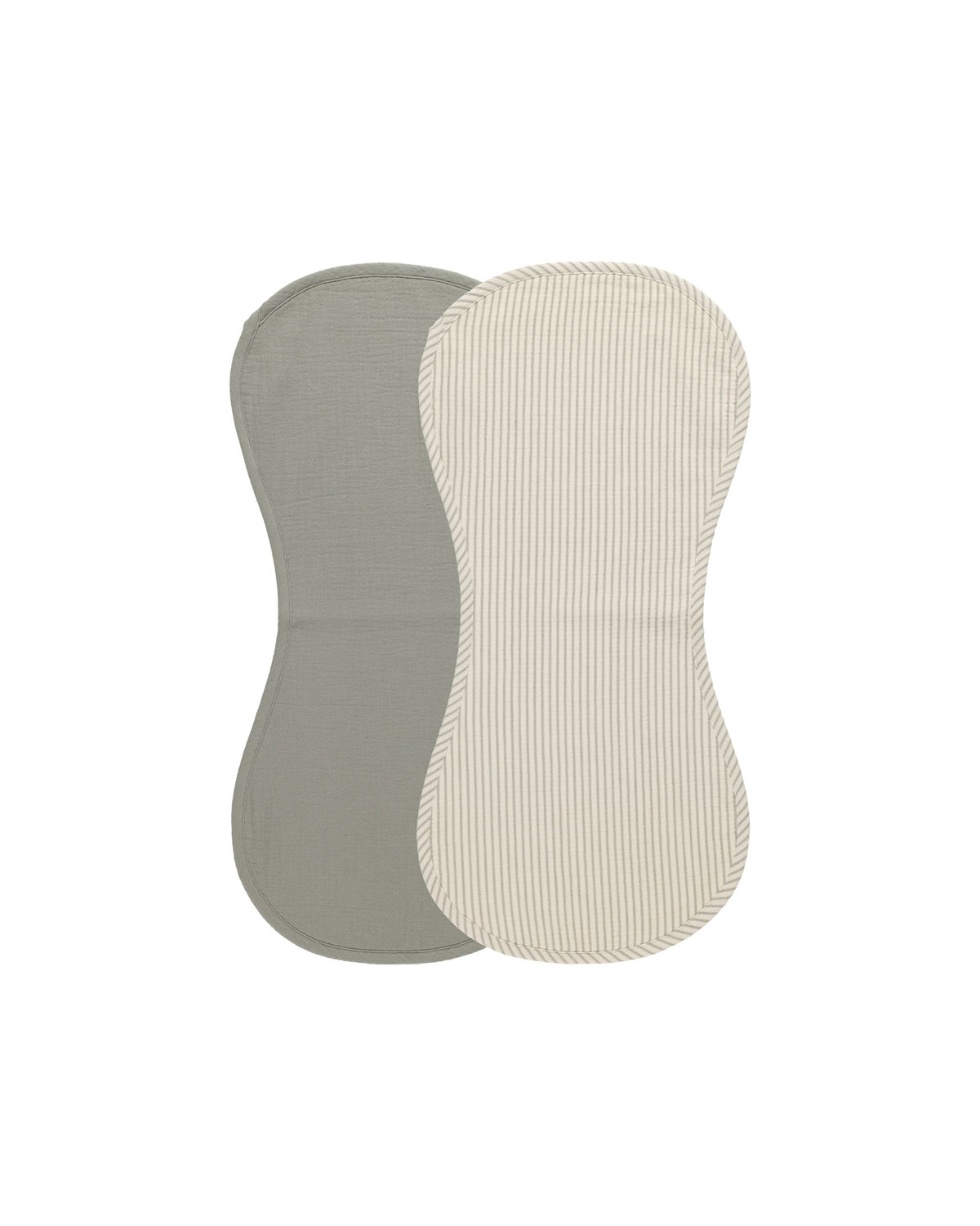 Basil Strip Burp Cloth 2pk