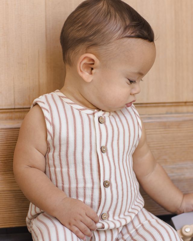 Vintage Stripe Woven Jumpsuit