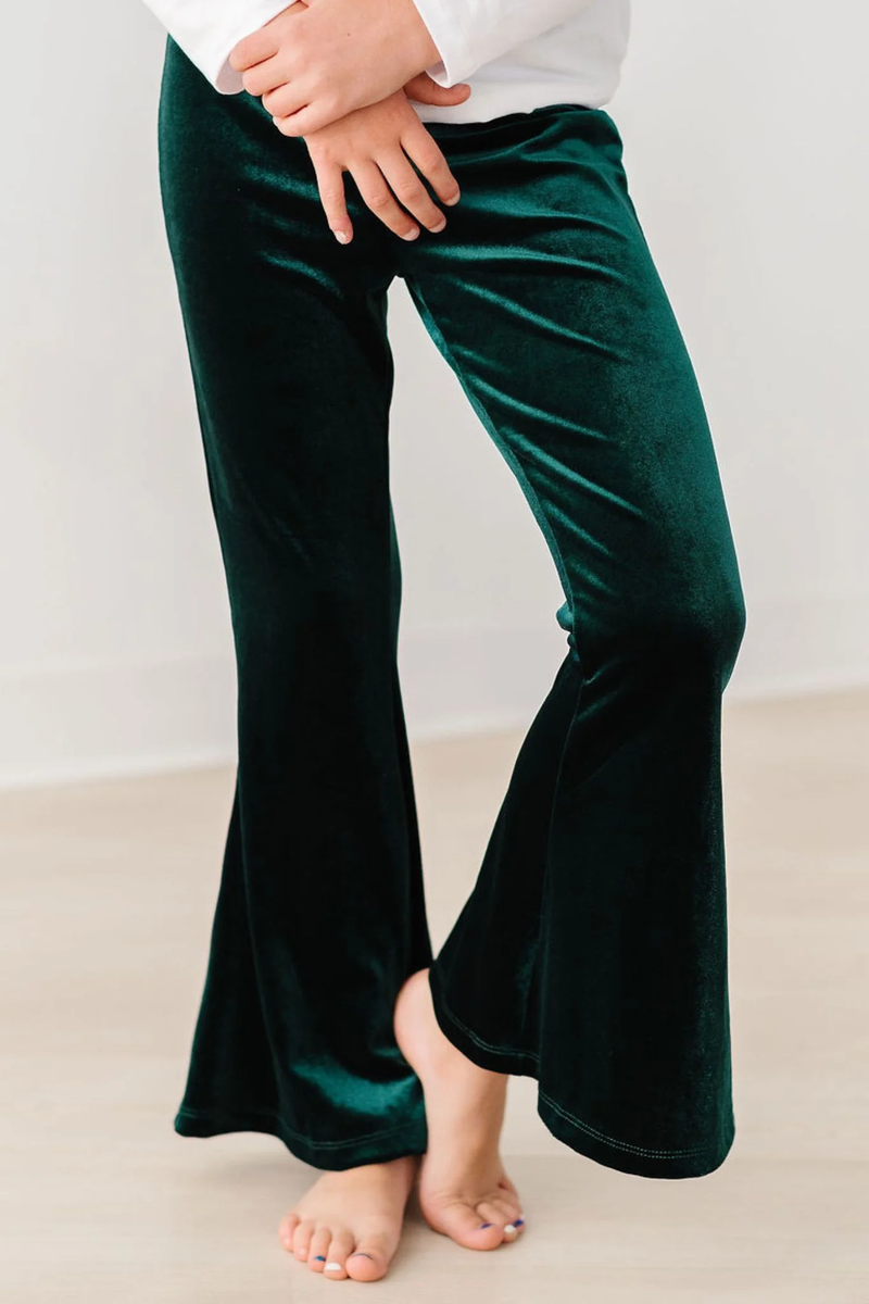 Forest Velvet Bell Bottoms