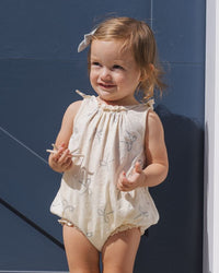 Sailor Bows Shoulder Tie Romper