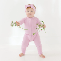 Lilac Mist Bamboo Zip Romper