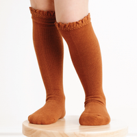 Sugar Almond Lace Top Knee Highs