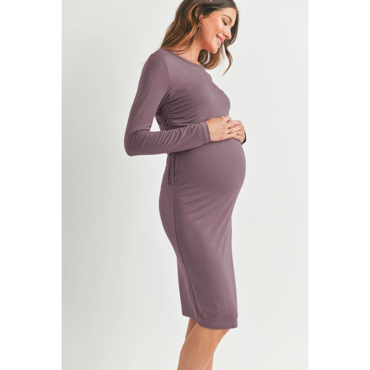 Mauve Modal Maternity Nursing Dress