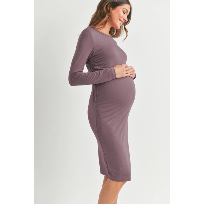 Mauve Modal Maternity Nursing Dress