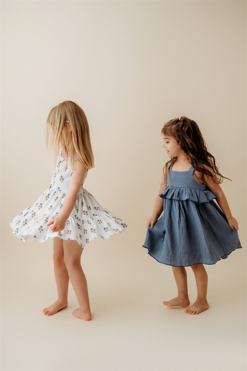 Dusty Blue Tank Dress