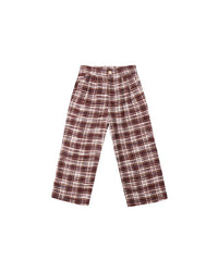 Burgundy Plaid Brooklyn Trouser