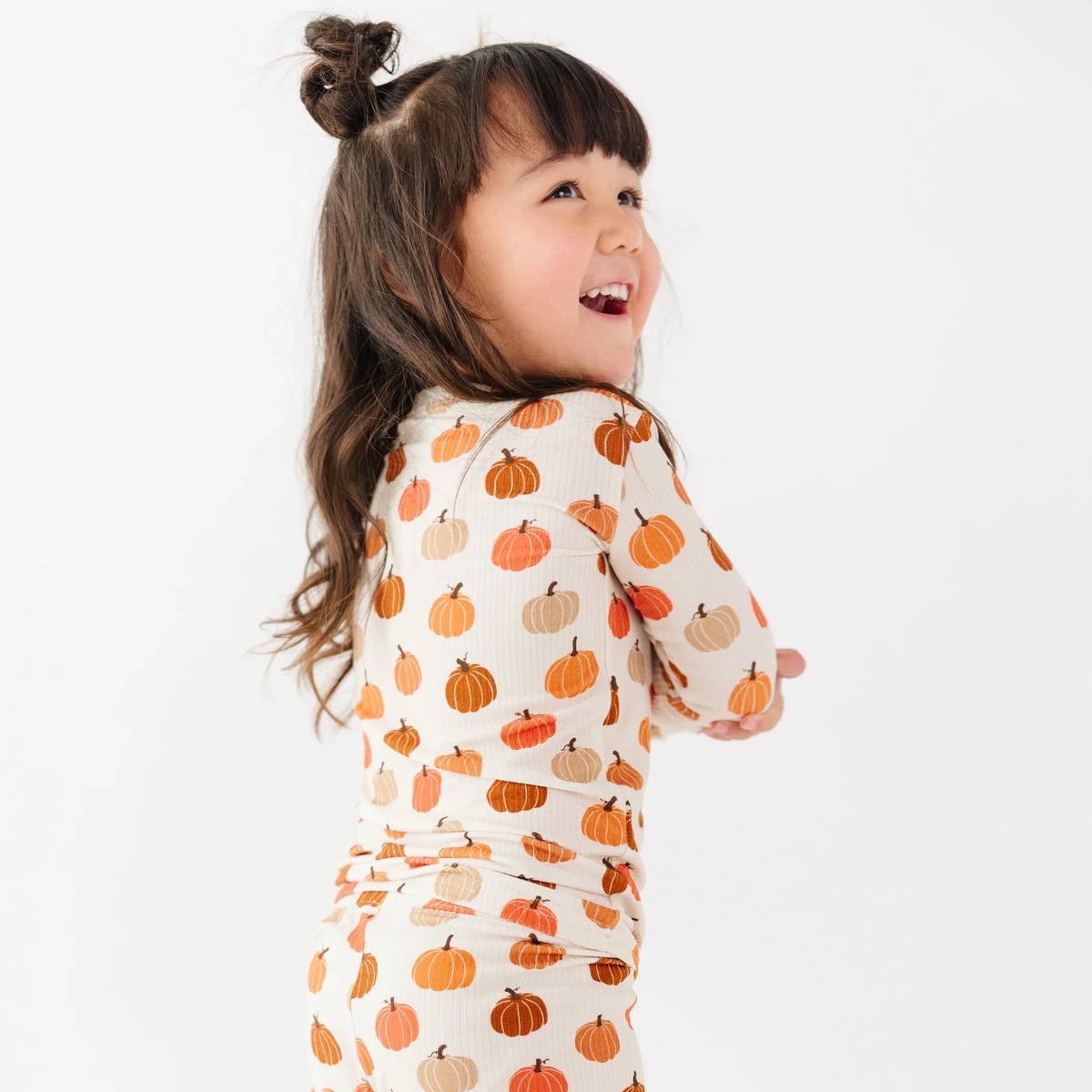 Big Pumpkins Small Ribbed Pajama Set