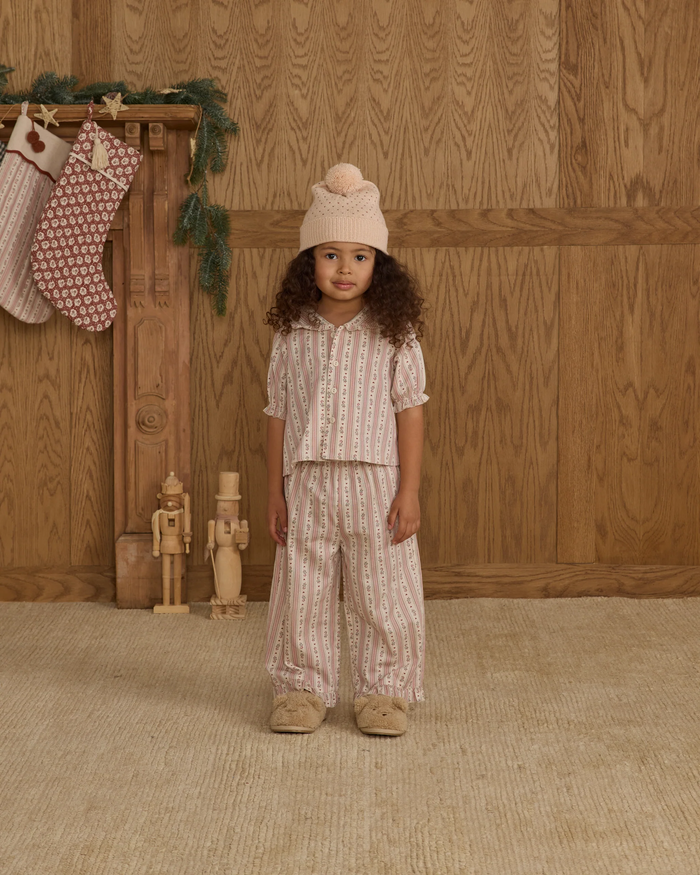 Candy Cane Stripe Ruffle Pajamas