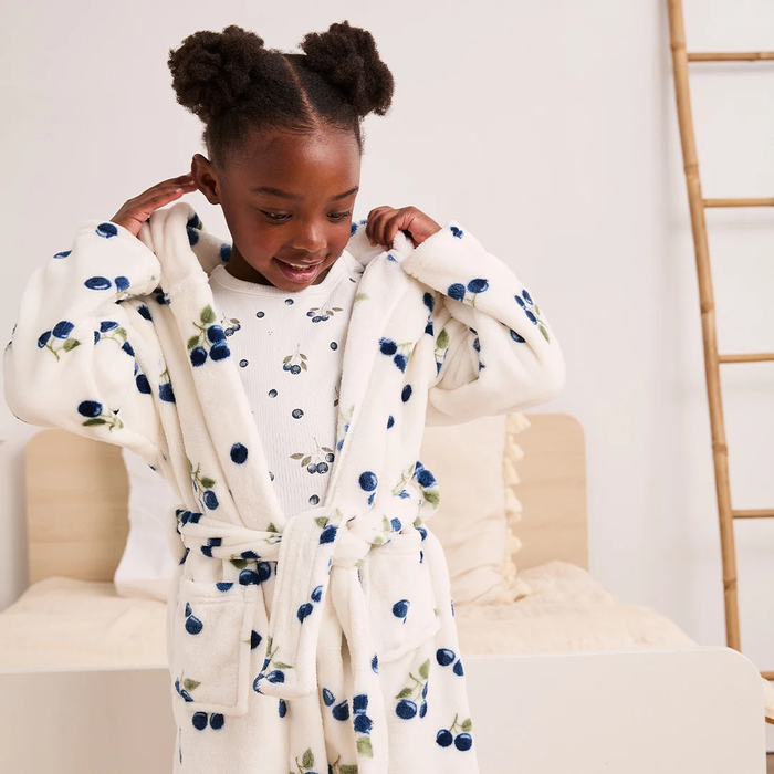 Blueberries Plush Robe