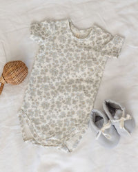 Blue Floral Bamboo Bodysuit