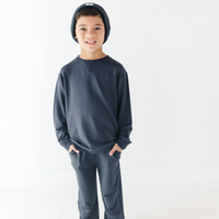 Dark Navy Brave Bamboo Terry Pullover