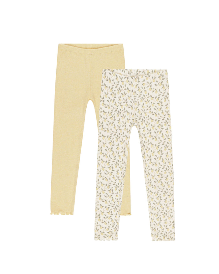 Lemon Ribbed Legging Set