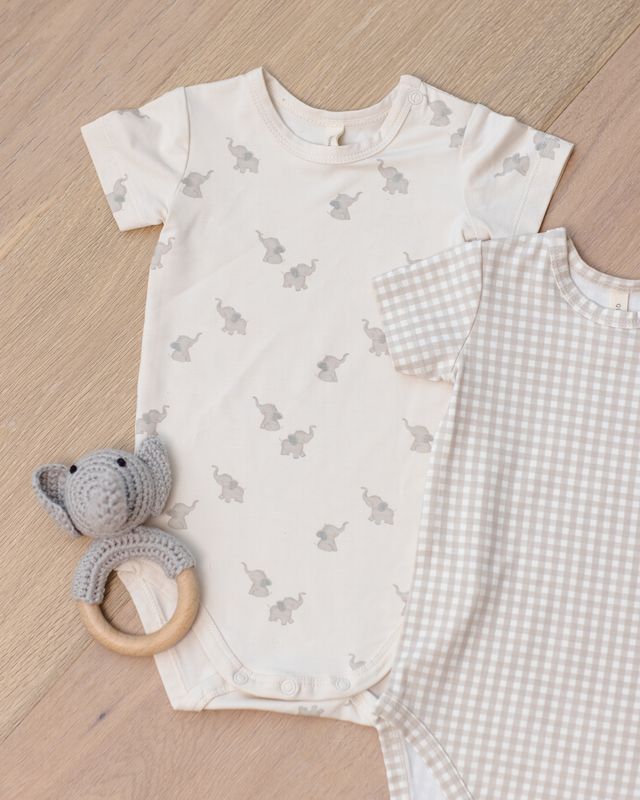 Elephants Bamboo Bodysuit