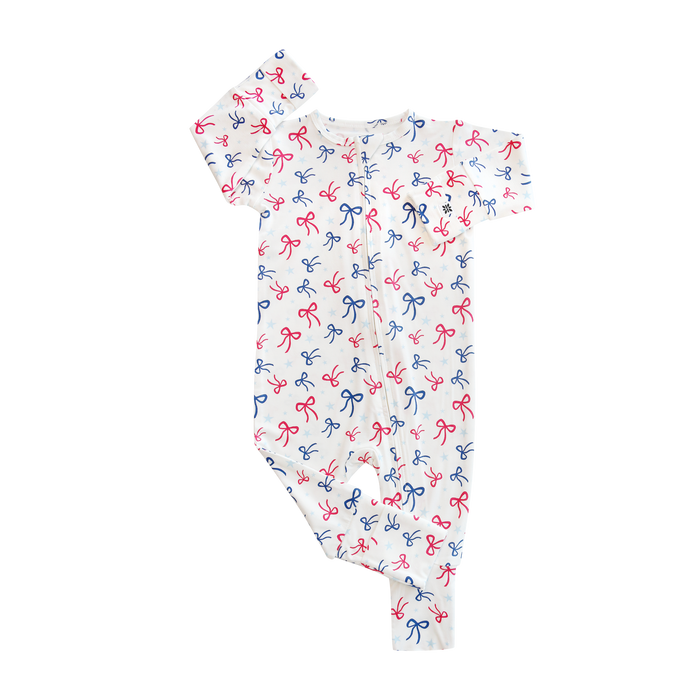 Red, White & Bow Bamboo Sleeper
