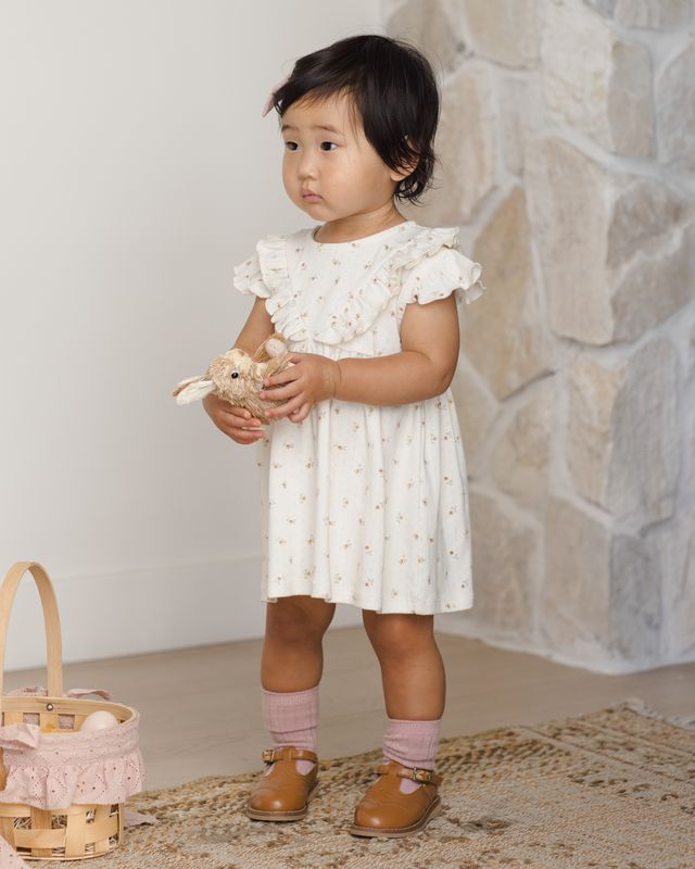 Petit Fleur Pointelle Ruffle Dress