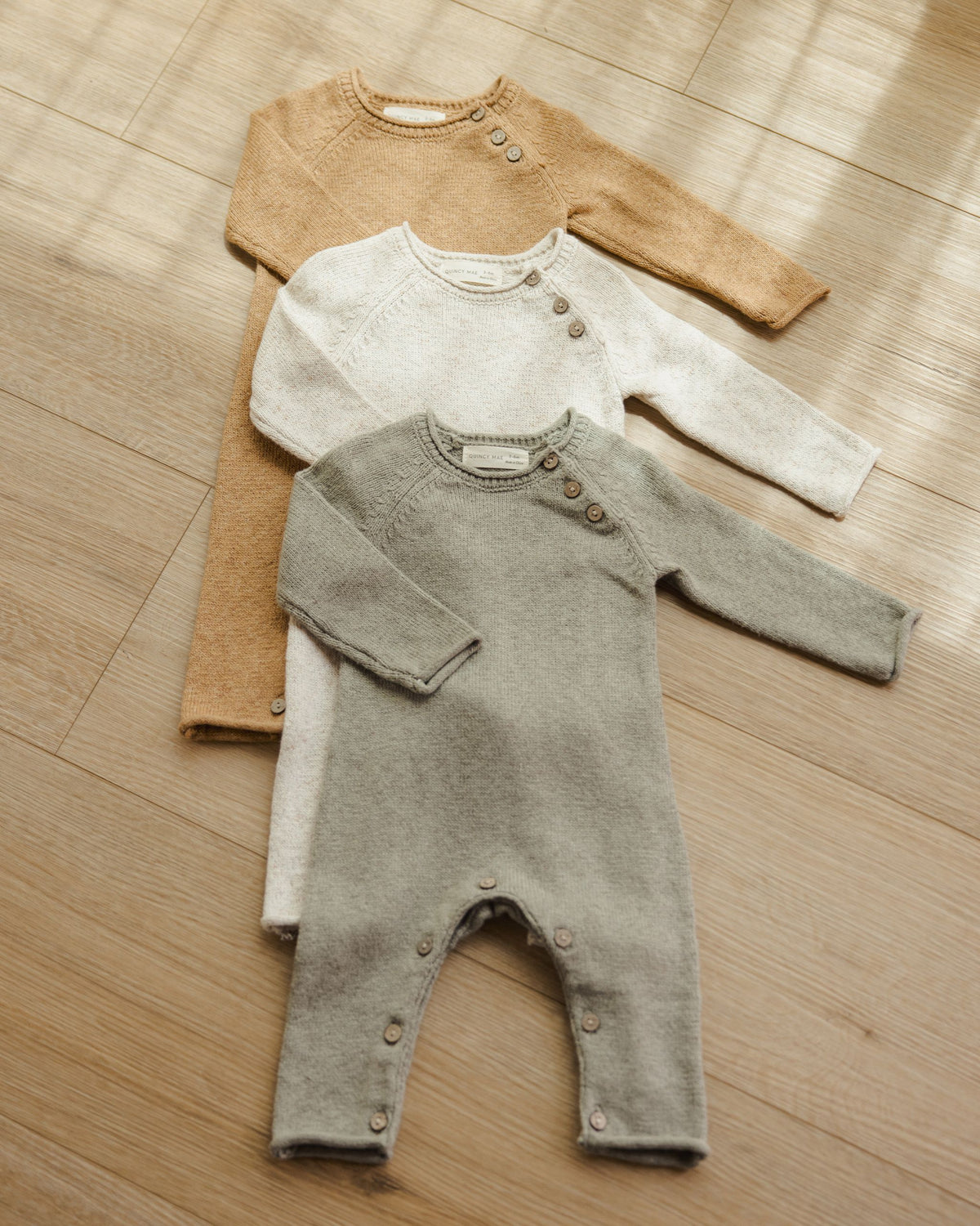 Speckled Natural Cozy Knit Jumpsuit