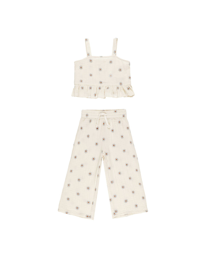 Embroidered Daisy Kayli Set