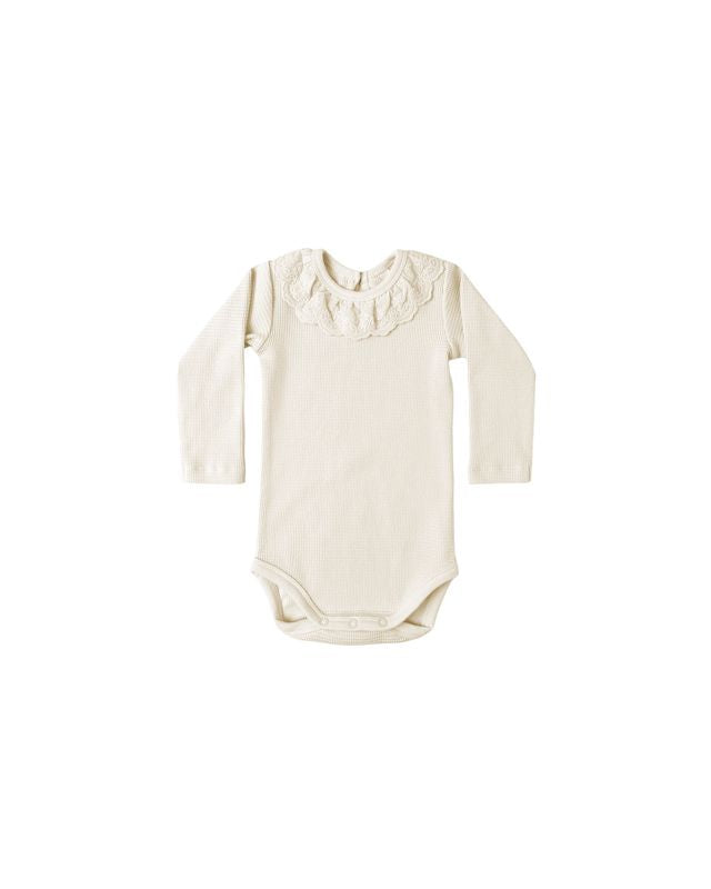 Ivory Ruffle Collar Bodysuit