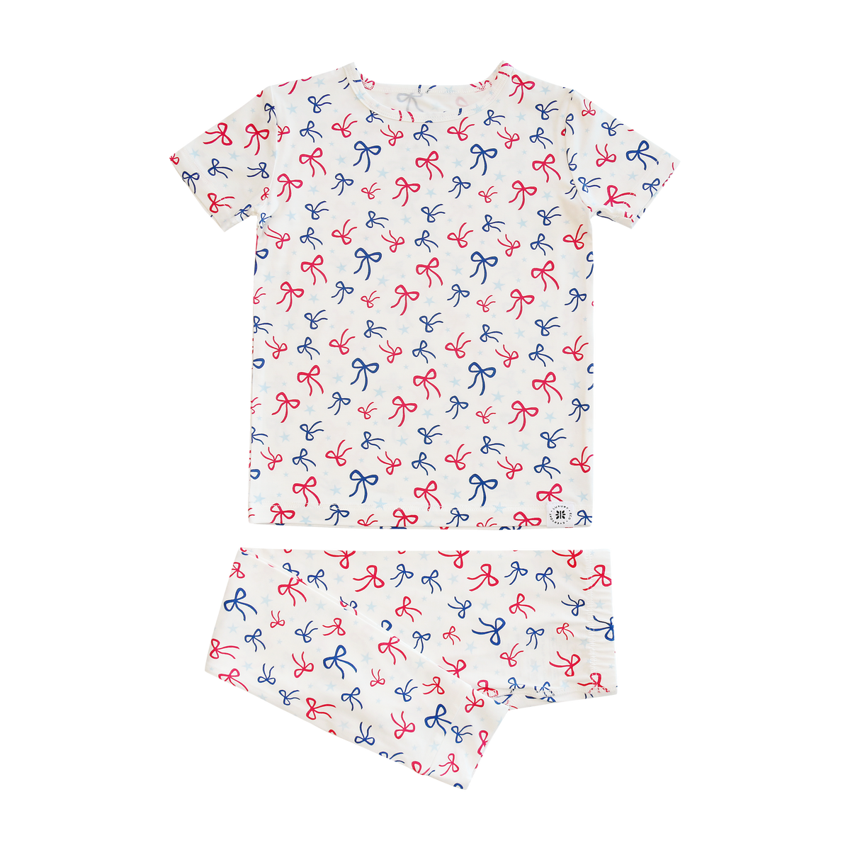 Red, White & Bow Bamboo Pajama Set