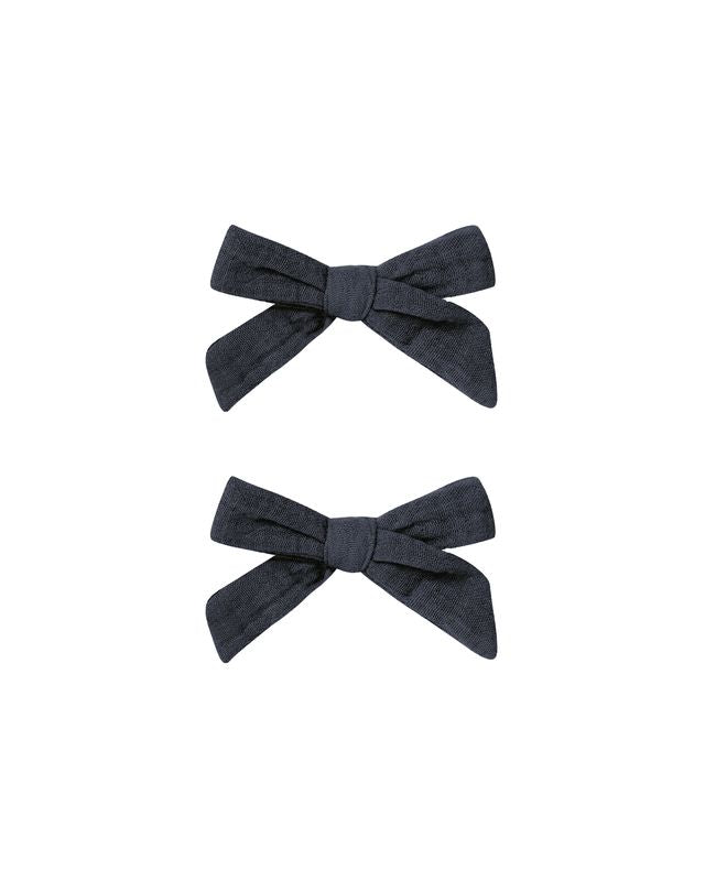Navy Bows 2pk
