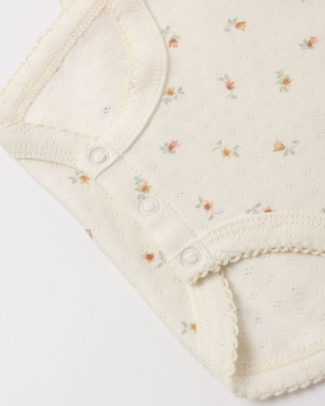 Petit Fleur Pointelle Skirted Bodysuit Dress