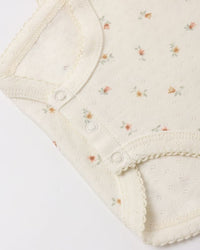 Petit Fleur Pointelle Skirted Bodysuit Dress