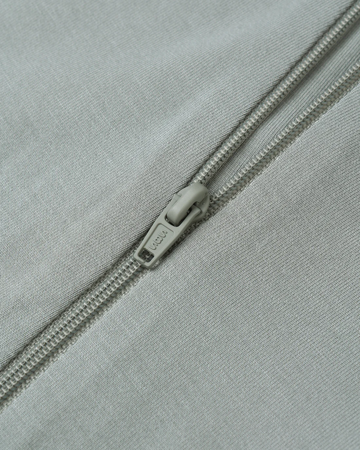 Steel Blue Bamboo Zip Footie