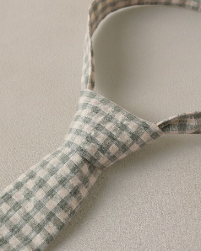 Eucalyptus Check Skinny Tie