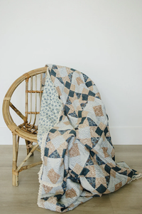 Patchwork + Blue Blossom Quilt