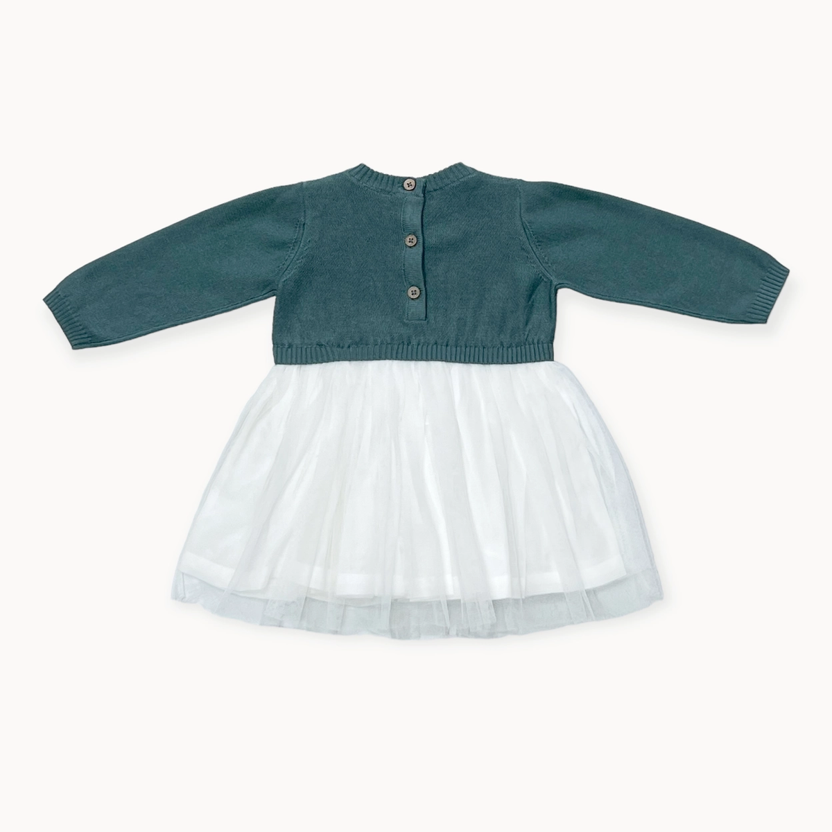 Teal Cable Knit Tutu Dress