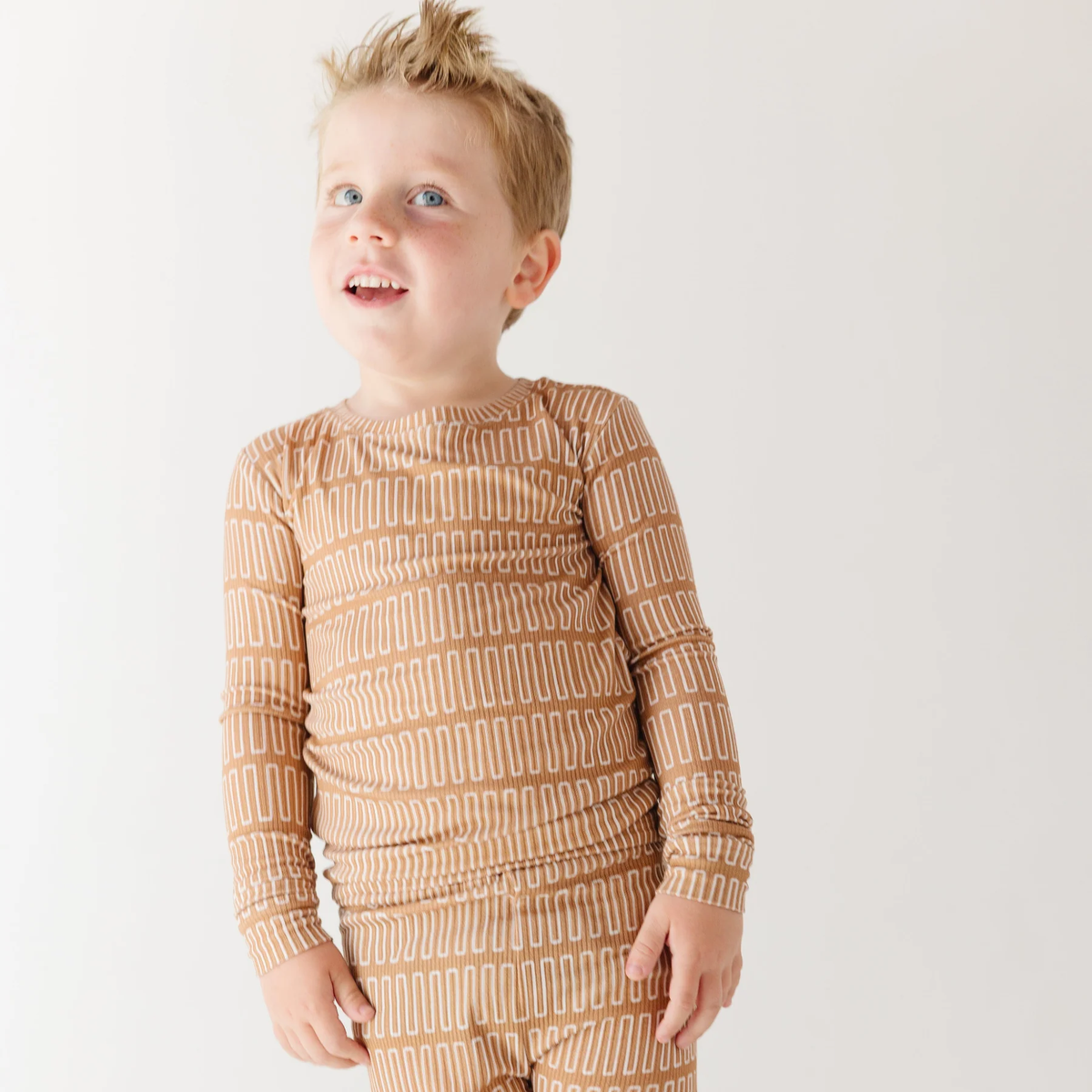 Neutral Lines Small Ribbed Pajama Set