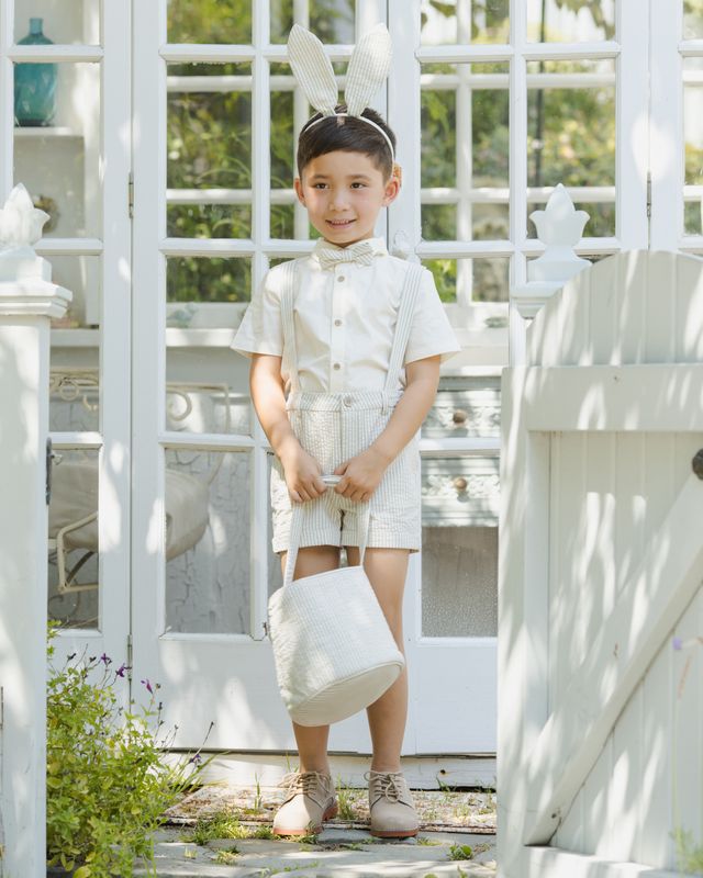 Sky Stripe Suspender Short